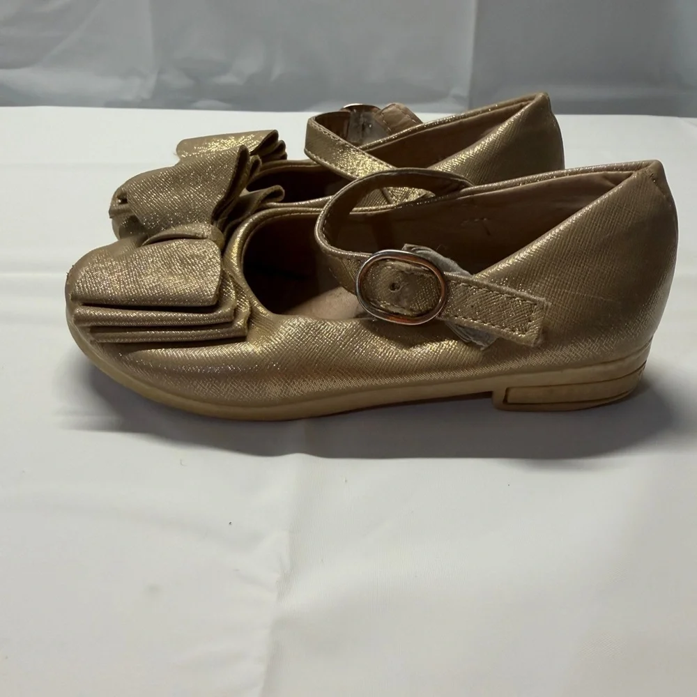 Elegant‎ Gold Bow Kids Dress Shoes